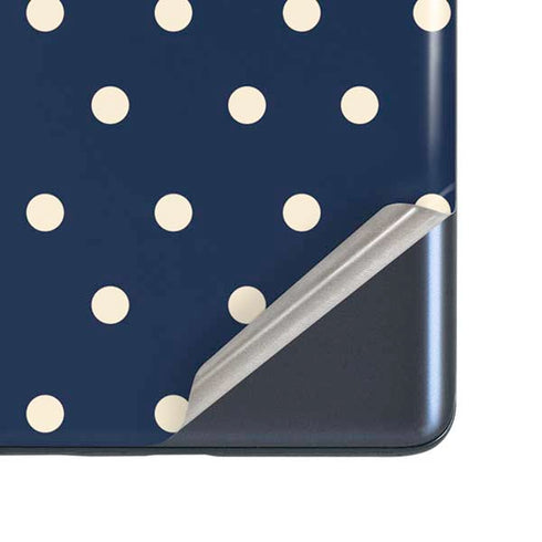 Blue and Cream Polka Dots Galaxy S20 Fan Edition Skin